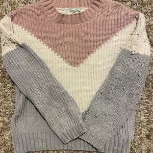 Chunky chevron sweater